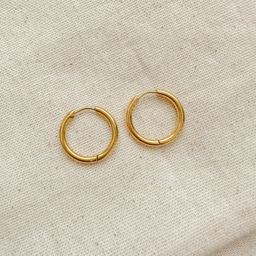18k Gold Plated Hoops